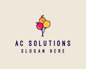 Fresh Fruit Balloon logo design