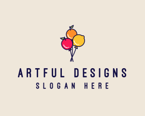 Fresh Fruit Balloon logo design