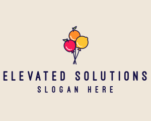 Fresh Fruit Balloon logo design