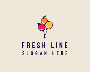 Fresh Fruit Balloon logo design