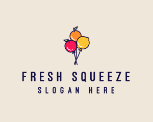 Juicer - Fresh Fruit Balloon logo design