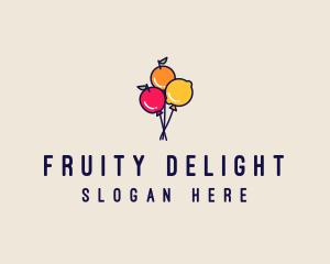 Fruity - Fresh Fruit Balloon logo design