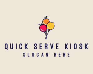 Fresh Fruit Balloon logo design