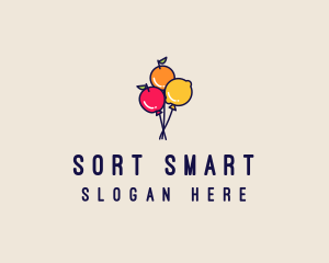 Fresh Fruit Balloon logo design