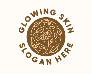 Organic Flower Skin Care  logo design