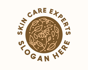 Organic Flower Skin Care  logo design