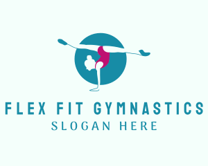 Gymnastics - Gymnastics Stretching Woman logo design