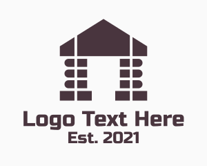 Law - Brown Construction Architecture logo design