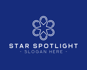 Minimalist Star Flower logo design