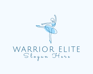 Dancer - Elegant Monoline Ballerina logo design