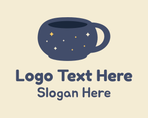 Stargazing - Space Mug Cafe logo design