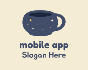 Starry - Space Mug Cafe logo design
