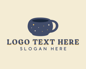 Nighttime - Space Mug Cafe logo design