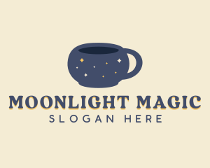 Nighttime - Space Mug Cafe logo design