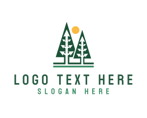 Environment Friendly - Arrow Pine Trees logo design