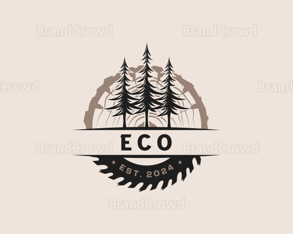 Woodwork Sawmill Logging Logo