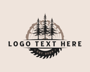 Wood - Woodwork Sawmill Logging logo design