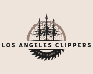 Woodwork Sawmill Logging logo design