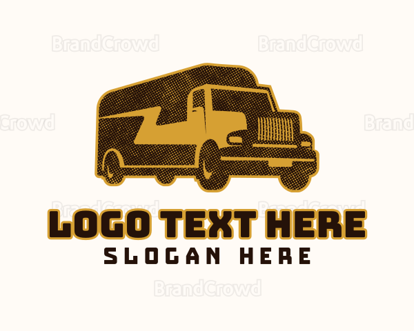 Rustic Lightning Truck Logistics Logo