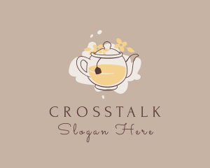 Loose Leaf Tea - Floral Tea Kettle logo design