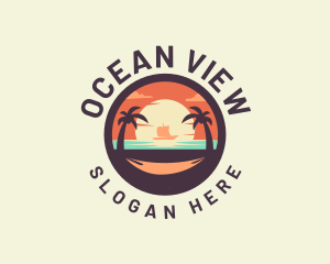 Beach Ocean Sailing logo design