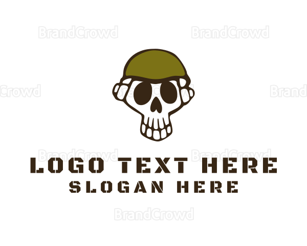 Skull Army Soldier Logo