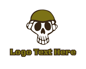 Skeletal - Skull Soldier logo design