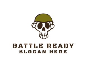 Soldier - Skull Army Soldier logo design
