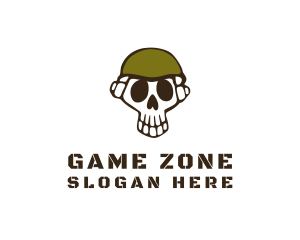 Skull Army Soldier logo design