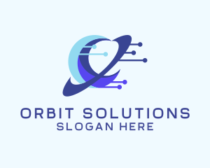 Digital Planet Orbit logo design