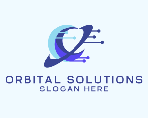 Digital Planet Orbit logo design