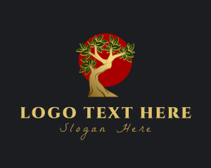 Shrub - Bonsai Tree Plant logo design