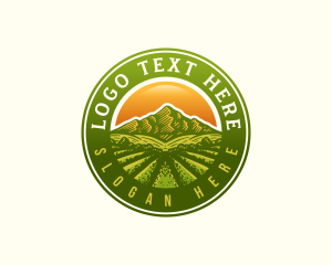 Mountain - Agriculture Farm Field logo design