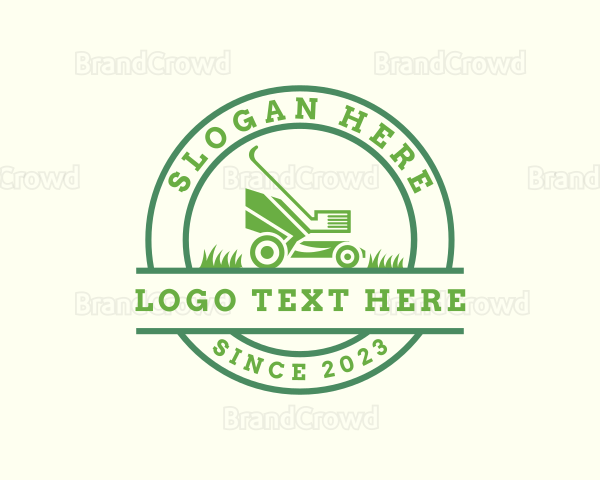 Garden Lawn Mower Logo