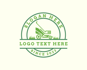 Grass Cutter - Garden Lawn Mower logo design