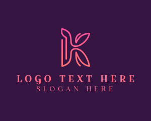 Flower Shop - Feminine Wellness Letter K logo design