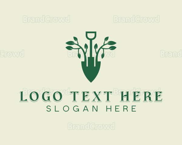 Shovel Lawn Gardening Logo