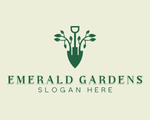 Shovel Lawn Gardening logo design