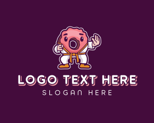 Karate Donut Pastry logo design