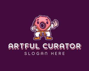 Karate Donut Pastry logo design