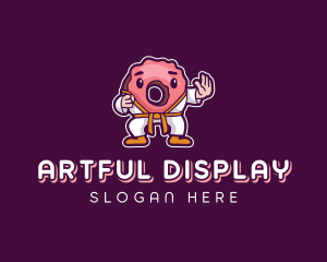 Karate Donut Pastry logo design