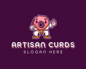 Karate Donut Pastry logo design