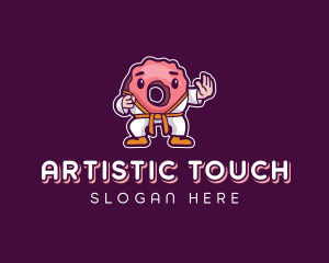 Karate Donut Pastry logo design