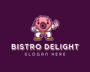 Karate Donut Pastry logo design