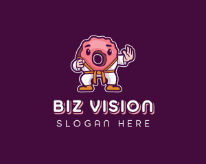 Karate Donut Pastry logo design