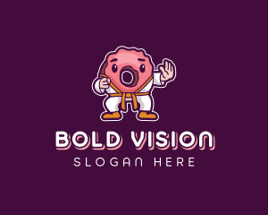 Karate Donut Pastry logo design