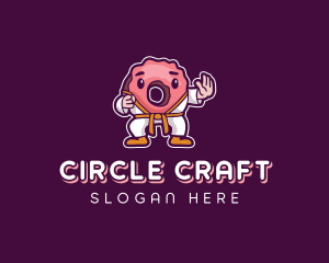 Karate Donut Pastry logo design