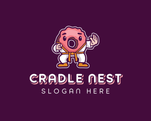 Karate Donut Pastry logo design