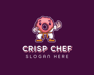 Karate Donut Pastry logo design