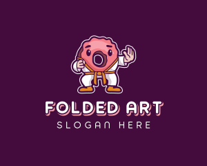 Karate Donut Pastry logo design